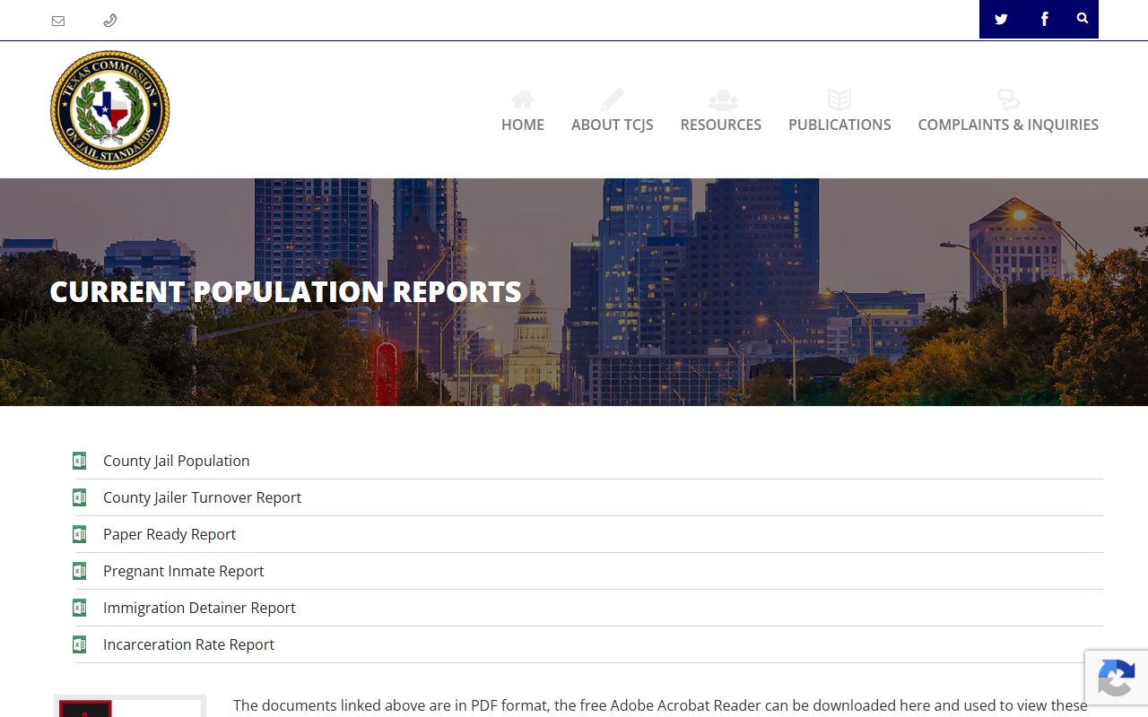 Orange County inmate population TCJS population reports